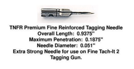 Tach-it 2 Tagging Gun Needles - Fine - Reinforced (tnfr) Pk/2