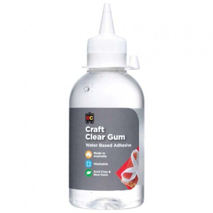 Ec Craft Clear Gum Glue Water-based Adhesive 250ml