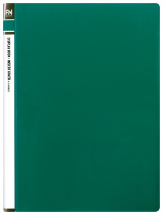 A4 Display Book 20 Pocket Insert Cover Green