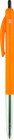 Bic Clic Fine 0.8mm Black Ballpoint Pen Orange Barrel