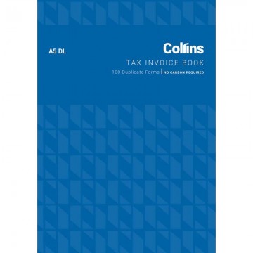 Collins A5 Dl Tax Invoice Book Ncr 100 Pgs