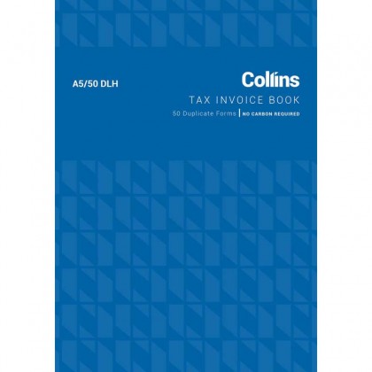 Collins Tax Invoice Book Ncr A5/50 Dlh 50 Duplicates