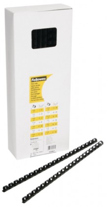 A4 Binding Coils 10mm Plastic Black Bx/100