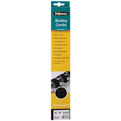 A4 Binding Coils 16mm Plastic Black Bx/100