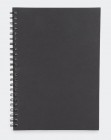 A4 Notebook Hardcover Spiral Side Opening Ruled 160 Pages Black