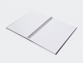 A4 Notebook Hardcover Spiral Side Opening Ruled 160 Pages Black