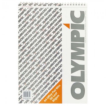 Olympic A4 Wiro Top Opening 50lf Pad 7mm Lined