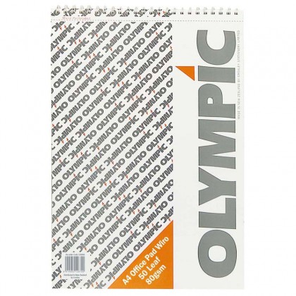 Olympic A4 Wiro Top Opening 50lf Pad 7mm Lined