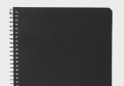 A5 Spiral Notebook Side Opening 200page 8mm Ruled Black
