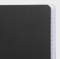 A5 Spiral Notebook Side Opening 200page 8mm Ruled Black