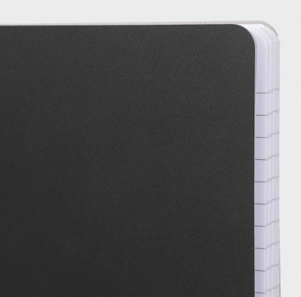 A5 Spiral Notebook Side Opening 200page 8mm Ruled Black
