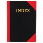 A4 Milford Red & Black Indexed Hardcover Notebook 100leaf