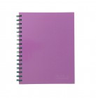 A5 Notebook Spiral 225 X 175mm Side Opening 7mm Ruled 200 Pages Mauve Pink