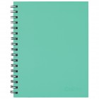 A5 Notebook Spiral 225 X 175mm Side Opening 7mm Ruled 200 Pages Sage Green