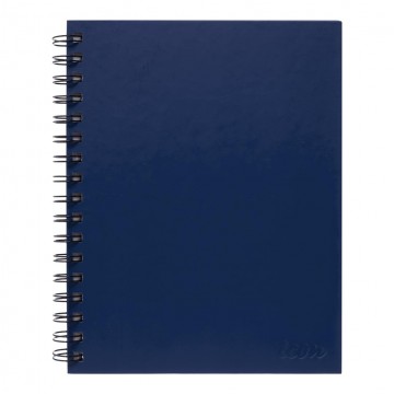 A5 Notebook Spiral 225 X 175mm Side Opening 7mm Ruled 200 Pages Blue