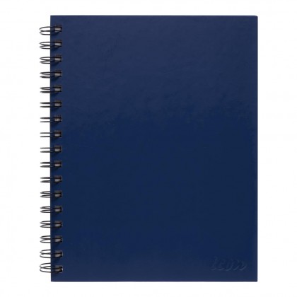 A5 Notebook Spiral 225 X 175mm Side Opening 7mm Ruled 200 Pages Blue