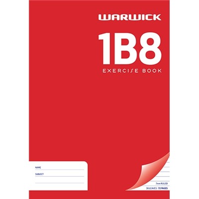 1b8 Exercise Book 7mm 36 Leaves Un-punched