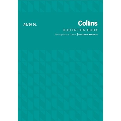 Collins A5/50 Dl Quotation Book Ncr