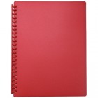 A4 20 Pocket Display Book Refillable Red