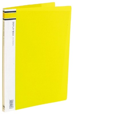 A4 Display Book 20 Pocket Insert Spine Yellow