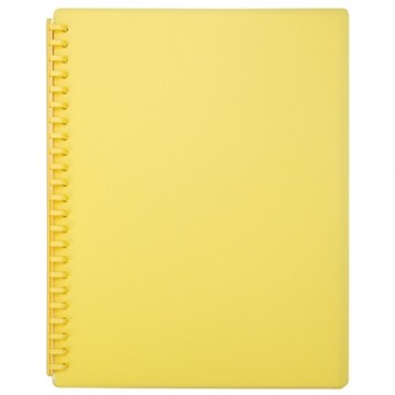 A4 20 Pocket Display Book Refillable Yellow