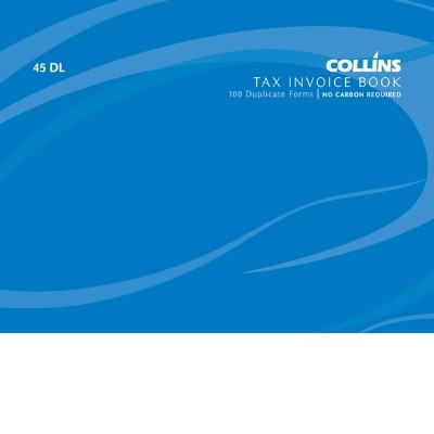 Collins 45dl Tax Invoice Book Ncr 100 Pages