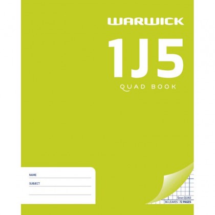 Warwick 1j5 Exercise Book 36 Leaf 5mm