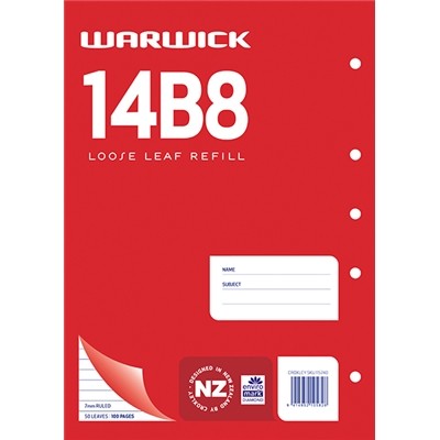 Warwick 14b8 7mm Loose Leaf Refill