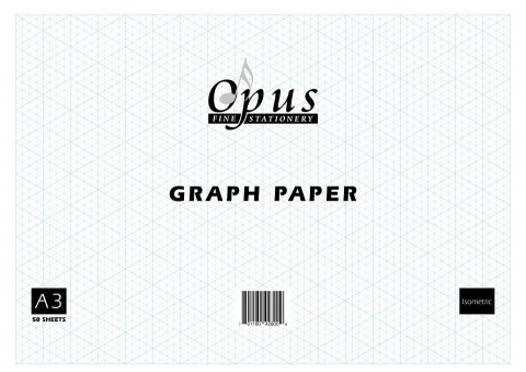 Opus A3 Isometric Graph Paper Pad 70gsm 50 Leaf