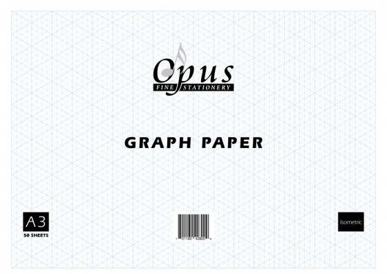 Opus A3 Isometric Graph Paper Pad 70gsm 50 Leaf