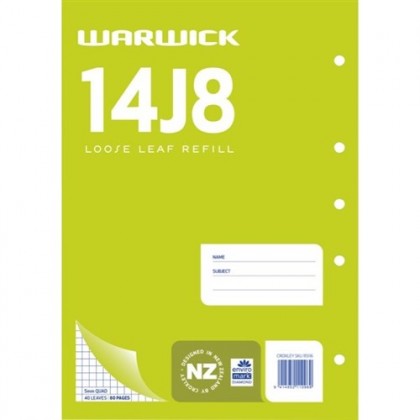 14j8 A4 5mm Loose Leaf Graph Refill