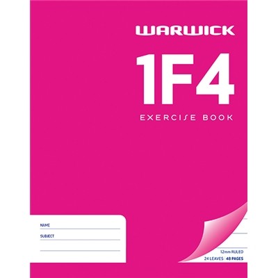 Warwick 1f4 12mm Exercise Book