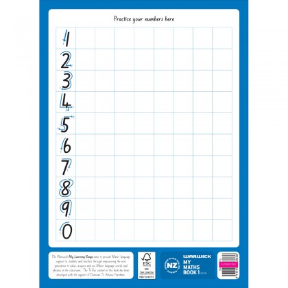 Warwick My Maths Book 1 Quad 10mm 64 Page