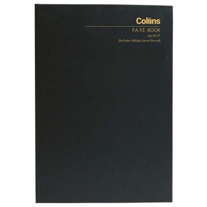 Collins Wage Paye Book A4 P9-77 Hardcover