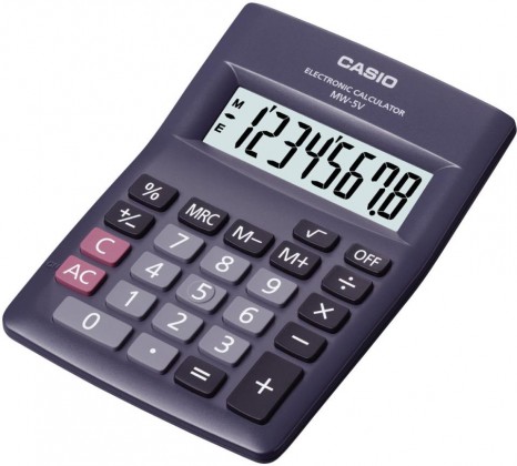 Casio Mw5vbk 8 Digit Calculator 118 X 84mm Black