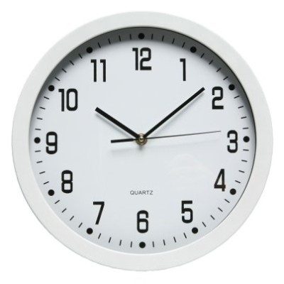 Dixon Wall Clock Round 30cm Glass Face White