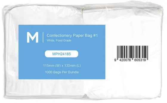 Confectionery Bags #1m 115 X 130mm 35gsm Pk/1000