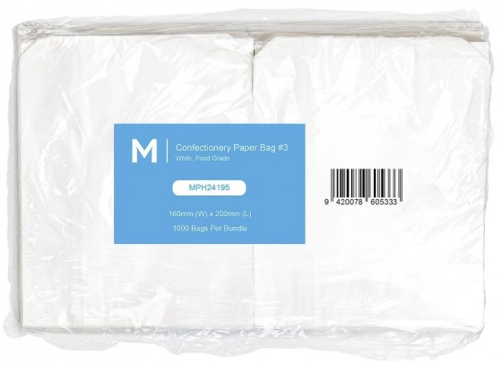 Confectionery Bags #3 160 X 200mm 35gsm Pk/1000
