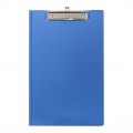 Clipboard Foolscap Pvc With Pocket Blue