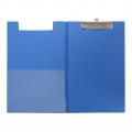 Clipboard Foolscap Pvc With Pocket Blue