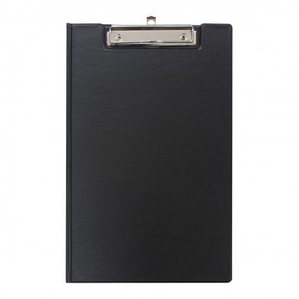 Clipboard Foolscap Pvc With Pocket Black