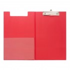 Clipboard Foolscap Pvc With Pocket Red