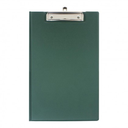 Clipboard Foolscap Pvc With Pocket Green