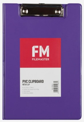 Clipboard Pvc A5 With Flap Fm Vivid Passion Purple