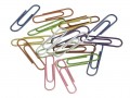 Paper Clips 33mm Round Coloured Pvc Steel Pk/100