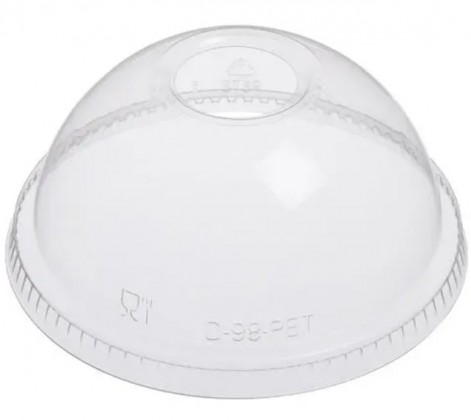 Lid Dome Clear Recyclable For 12/16/20/24oz Plastic Cups Pk/50