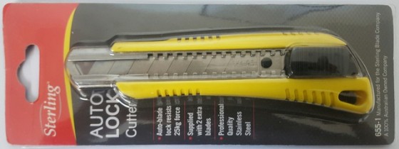 Sterling 412-1  Side Slide Self Retracting Safety Knife