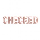 Dixon Self Inking Stamp Checked Red