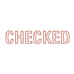 Dixon Self Inking Stamp Checked Red