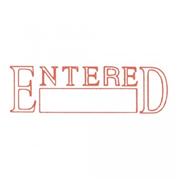 Dixon Self Inking Stamp Entered With Date Box Red